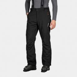 Spodnie narciarskie męskie softshell Alpinus Kamar. Czarne spodnie materiałowe męskie Alpinus, bez wzorów, z elastanu, klasyczne, z podwyższonym stanem. Za 549.00 zł.