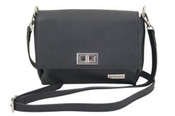 Wizytowa torebka damska Barberinis - Czarna. Czarne torebki wieczorowe Barberinis, bez wzorów, z lakierowanej skóry, eleganckie, bez kołnierzyka, bez ramiączek. Za 203.99 zł.