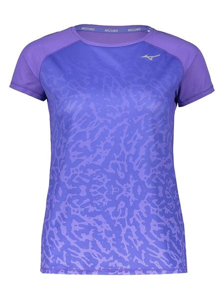 Mizuno Koszulka sportowa "Aero" w kolorze fioletowym rozmiar: S. Różowe bluzki sportowe damskie Mizuno, s, bez wzorów, bez ramiączek. Za 85.95 zł.