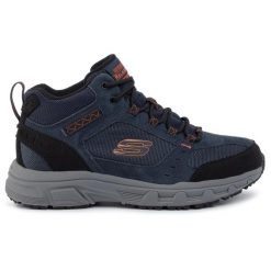 Buty na co dzień męskie SKECHERS OAK CANYON IRONHIDE wysokie skóra. Niebieskie buty trekkingowe męskie Skechers, ze skóry, bez zapięcia. Za 249.00 zł.