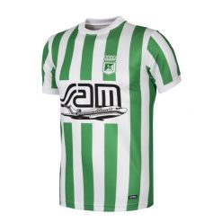 Atlético Nacional retro koszulka piłkarska z 1989 roku. Białe t-shirty sportowe męskie COPA FOOTBALL, bez ramiączek, do piłki nożnej. Za 300.68 zł.