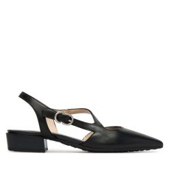 Czółenka Hispanitas. Czarne czółenka damskie Hispanitas, bez wzorów, bez obcasa. Za 609.99 zł.