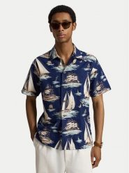 Polo Ralph Lauren Koszula 710B18631001 Granatowy Regular Fit. Niebieskie koszule męskie Polo Ralph Lauren, l, bez wzorów, z bawełny, bez kołnierzyka, bez ramiączek. Za 769.99 zł.