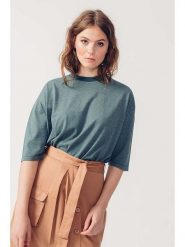 SKFK Spódnica "Aldude" w kolorze jasnobrązowym rozmiar: 34. Brązowe spódniczki damskie SKFK, bez wzorów, z lyocellu, z podwyższonym stanem, midi. Za 73.99 zł.