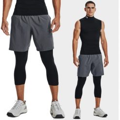 Spodenki fitness męskie Under Armour Woven Graphic. Szare szorty sportowe męskie Under Armour, m, na fitness i siłownię. Za 169.99 zł.