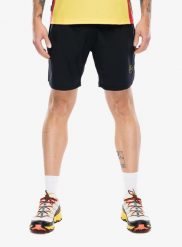 Spodenki do biegania La Sportiva Pure 7in Short. Czarne szorty męskie La Sportiva, z tkaniny, bez kołnierzyka. Za 218.50 zł.