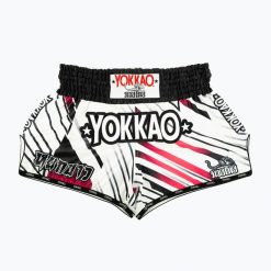 Spodenki treningowe męskie YOKKAO Power Muay Thai. Białe szorty sportowe męskie YOKKAO, m, z materiału, na fitness i siłownię. Za 289.99 zł.