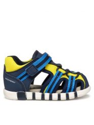 Geox Sandały B Sandal Iupidoo B555PA 05014 C4502 Granatowy. Niebieskie sandały chłopięce Geox, z materiału, bez zapięcia. Za 159.99 zł.