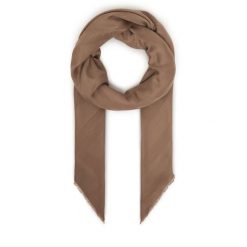 Szal Elisabetta Franchi. Brązowe szaliki i kominy damskie Elisabetta Franchi, bez wzorów. Za 559.99 zł.