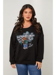 Curvy Lady Sweter w kolorze czarnym rozmiar: 48/50. Czarne swetry klasyczne damskie Curvy Lady, bez kołnierzyka. Za 127.35 zł.