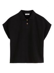Marc O´Polo Koszulka polo w kolorze czarnym rozmiar: XL. Czarne bluzki damskie xl, bez wzorów, z bawełny, bez kołnierzyka, bez ramiączek. Za 127.35 zł.