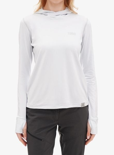 Bluza termoaktywna damska Turbat Hike Lite LS Hood Thermo T-Shirt. Białe bluzy z kapturem damskie TURBAT, l, z elastanu. Za 164.99 zł.