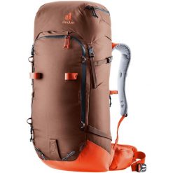 Plecak skiturowy Deuter Freescape Pro 40+ - umbra/papaya. Brązowe plecaki damskie Deuter, bez wzorów. Za 807.99 zł.