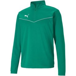 Bluza piłkarska męska Puma teamRISE 1 4 Zip Top. Zielone bluzy bez kaptura męskie Puma, m. Za 174.43 zł.