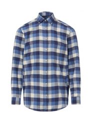 Andrew James koszula flanelowa Mężczyźni Regular Fit Bawełna (100%) niebieski|biały, XL. Białe koszule męskie Andrew James, m, bez wzorów, z bawełny, bez kołnierzyka, bez ramiączek. Za 249.95 zł.