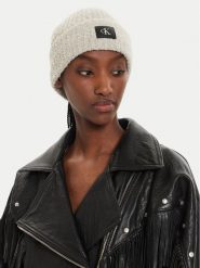 Calvin Klein Czapka Hardware K60K612652 Beżowy. Brązowe czapki zimowe damskie CALVIN KLEIN, z materiału. Za 209.99 zł.