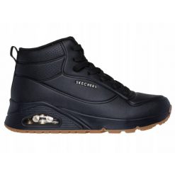 BUTY damskie SKECHERS UNO HIGH wysokie sportowe na jesień. Czarne buty sportowe na co dzień damskie Skechers, bez wzorów, trekkingowe, Skechers Sport. Za 299.99 zł.