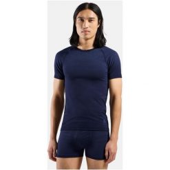 Koszulka męska Odlo BL TOP crewa neck s/s PERFORMANCE LIGHT. Niebieskie bielizna termoaktywna męska Odlo, m, bez wzorów. W wyprzedaży za 207.70 zł.