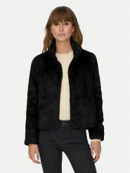 ONLY Futro Newvida 15295423 Czarny Regular Fit. Czarne futra damskie Only, l. Za 249.99 zł.