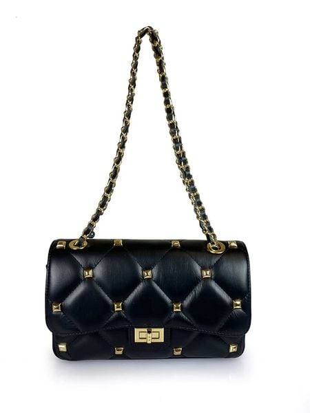 ORE10 Skórzana torebka "Nalp" w kolorze czarnym - 27 x 18 x 8 cm rozmiar: onesize. Czarne torebki klasyczne damskie ORE10, bez wzorów, z materiału, pikowane, bez dodatków. Za 353.27 zł.