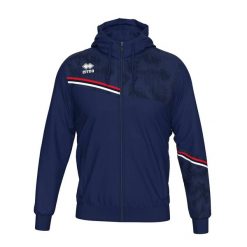 Bluza Errea Eber Ad Dorośli. Niebieskie bluzy sportowe męskie ERREA, bez wzorów, z materiału, klasyczne, bez kołnierzyka, bez ramiączek. Za 291.00 zł.