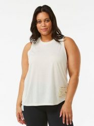 Rip Curl Top w kolorze białym rozmiar: M. Brązowe topy damskie Rip Curl, m, bez wzorów, bez kołnierzyka. Za 79.03 zł.