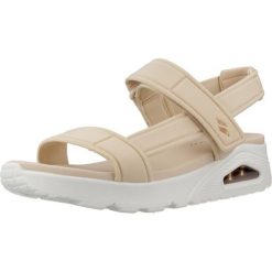 Sandały SKECHERS UNO - SUMMER STAND 2 Beżowy. Brązowe sandały damskie Skechers, bez wzorów, z tkaniny, bez obcasa. Za 291.99 zł.