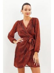 Milan Kiss Sukienka w kolorze ceglanym ze wzorem rozmiar: L. Pomarańczowe sukienki damskie Milan Kiss, na co dzień, l, bez wzorów, bez kołnierzyka, bez ramiączek, mini, proste. Za 168.06 zł.