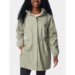 Płaszcz przeciwdeszczowy damski Columbia Splash Side II. Zielone kurtki przeciwdeszczowe damskie Columbia, s, bez wzorów, sportowe. Za 469.99 zł.