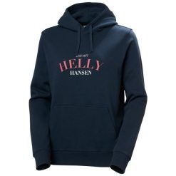 Bluza damska z kapturem Helly Hansen Cora Graphic. Niebieskie bluzy z nadrukiem damskie Helly Hansen, m, z bawełny. Za 409.50 zł.