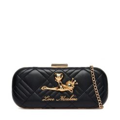 Torebka LOVE MOSCHINO. Czarne torebki klasyczne damskie Love Moschino, bez wzorów, wizytowe, bez kołnierzyka, bez ramiączek. Za 839.99 zł.