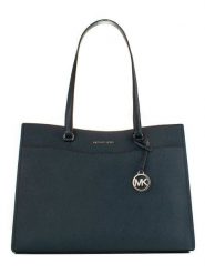 Michael Kors Skórzana torebka w kolorze granatowym - 37 x 28 x 12 cm rozmiar: onesize. Niebieskie torebki klasyczne damskie Michael Kors, bez wzorów, z materiału, bez dodatków. Za 804.99 zł.