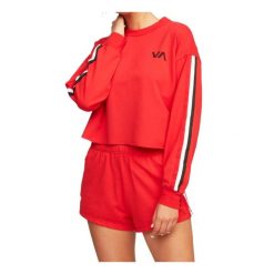 Bluza sportowa damska RVCA Ringside. Czerwone bluzy bez kaptura damskie RVCA, l, z bawełny. Za 165.00 zł.