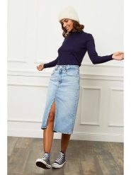 Soft Cashmere Sweter w kolorze granatowym rozmiar: 34/36. Niebieskie golfy damskie Soft Cashmere, z kaszmiru, bez kołnierzyka. Za 113.63 zł.