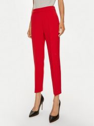 Pinko Spodnie materiałowe Parano 102861 A20Q Czerwony Regular Fit. Czerwone spodnie materiałowe damskie Pinko, bez wzorów, z materiału. Za 699.99 zł.