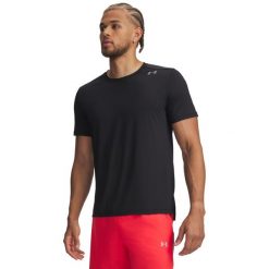 Koszulka do biegania męska Under Armour Velociti Pro. Czarne t-shirty sportowe męskie Under Armour, l, z elastanu, bez ramiączek, do biegania. Za 279.60 zł.