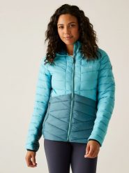 Regatta Kurtka pikowana "Dalent" w kolorze turkusowym rozmiar: 38. Niebieskie kurtki damskie Regatta, bez wzorów, bez kaptura. Za 214.19 zł.