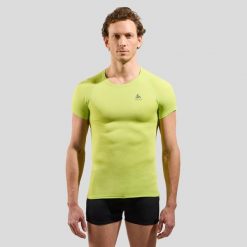 Koszulka z krótkim rękawem męska ODLO Active F-Dryight Eco. Zielone bielizna termoaktywna męska Odlo, m, bez ramiączek. Za 219.99 zł.