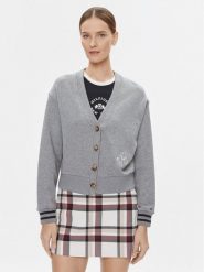 Tommy Hilfiger Kardigan Varsity WW0WW39141 Szary Regular Fit. Szare kardigany damskie Tommy Hilfiger, s, bez wzorów, z bawełny. Za 409.99 zł.