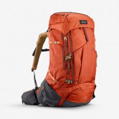 Plecak trekkingowy męski Forclaz MT 500 Air 60+10 litrów. Brązowe plecaki męskie SIMOND, bez wzorów, z poliamidu. Za 549.99 zł.