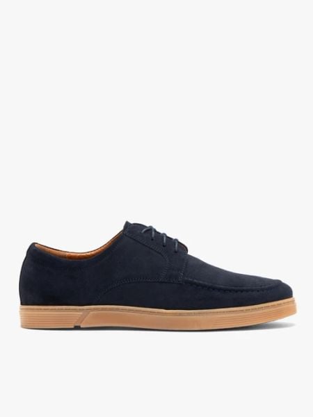Granatowe półbuty męskie ze skóry welurowej. Niebieskie półbuty męskie Brawo sp. z o.o., ze skóry, bez zapięcia. W wyprzedaży za 314.99 zł.