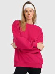 4F Bluza dresowa nierozpinana bez kaptura damska - różowa M. Czerwone bluzy bez kaptura damskie 4f, m, z dresówki. Za 149.99 zł.