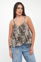 Top damski w zwierzęcy wzór Udine PINKO. Topy damskie Pinko, l, bez wzorów, bez kołnierzyka. Za 769.00 zł.