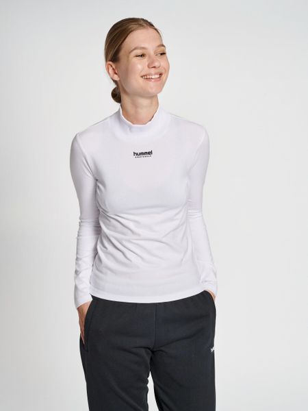 Damska koszulka z długim rękawem Hummel Legacy Jazzlyn. Białe topy sportowe damskie HUMMEL, m, bez wzorów, z bawełny, bez ramiączek. Za 135.50 zł.