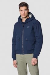 AERONAUTICA MILITARE Granatowa kurtka Hooded Jacket In Stretch Fabric. Niebieskie kurtki męskie AERONAUTICA MILITARE, m, bez wzorów, bez kaptura. W wyprzedaży za 999.99 zł.