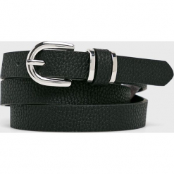 Pieces - Pasek. Brązowe paski damskie Pieces, bez wzorów, z materiału. W wyprzedaży za 24.90 zł.