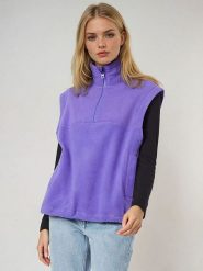 Weekday Kamizelka polarowa w kolorze fioletowym rozmiar: L. Różowe kamizelki damskie Weekday, l, z polaru. Za 52.30 zł.