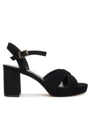 JENNY Sandały AYLA WYL3426-3 Czarny. Czarne sandały damskie Jenny, bez wzorów, z materiału, bez obcasa, na słupku. Za 149.99 zł.