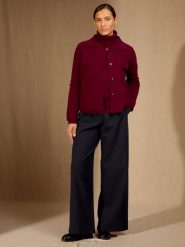 Perfect Cashmere Kaszmirowy kardigan "Hekla" w kolorze bordowym rozmiar: XXL. Czerwone kardigany damskie Perfect Cashmere, xxl, bez wzorów, z kaszmiru. Za 739.99 zł.