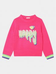 Billieblush Sweter U15C22 Różowy Regular Fit. Czerwone swetry dziewczęce Billieblush, bez wzorów, z syntetyku, bez kołnierzyka. Za 319.99 zł.